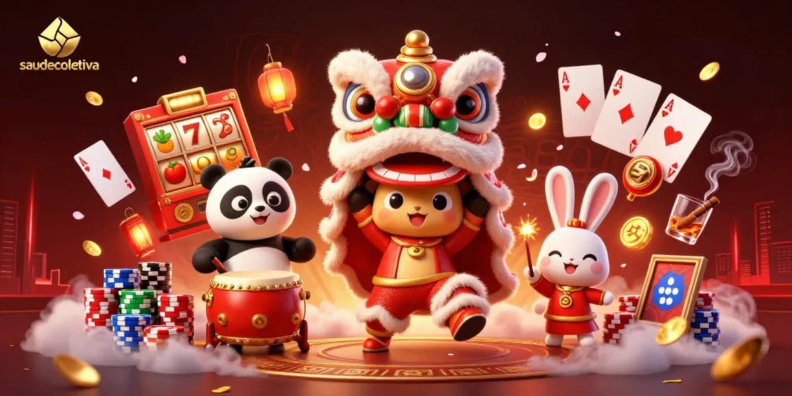 Raikan keberuntungan di saudecoletiva dengan karakter menari dan simbol slot yang menarik.