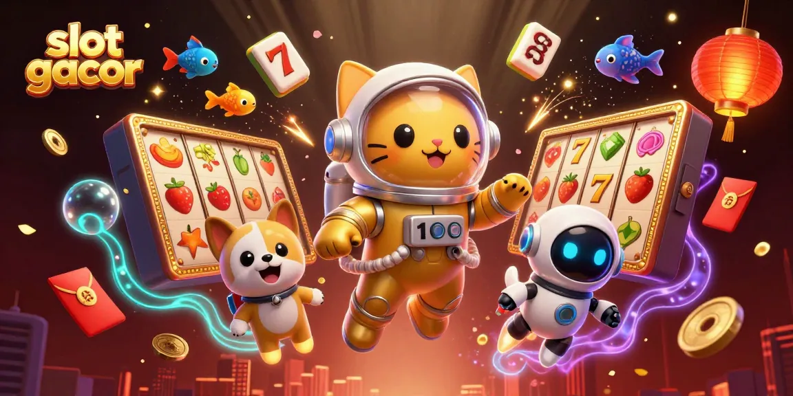 Slot gacor: Menangkan jackpot dengan simbol buah yang berputar dalam ilustrasi kasino yang megah.