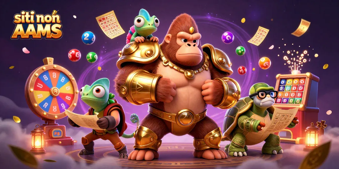 Scena promozionale di Siti non AAMS con un potente re gorilla e elementi di gioco dinamici.