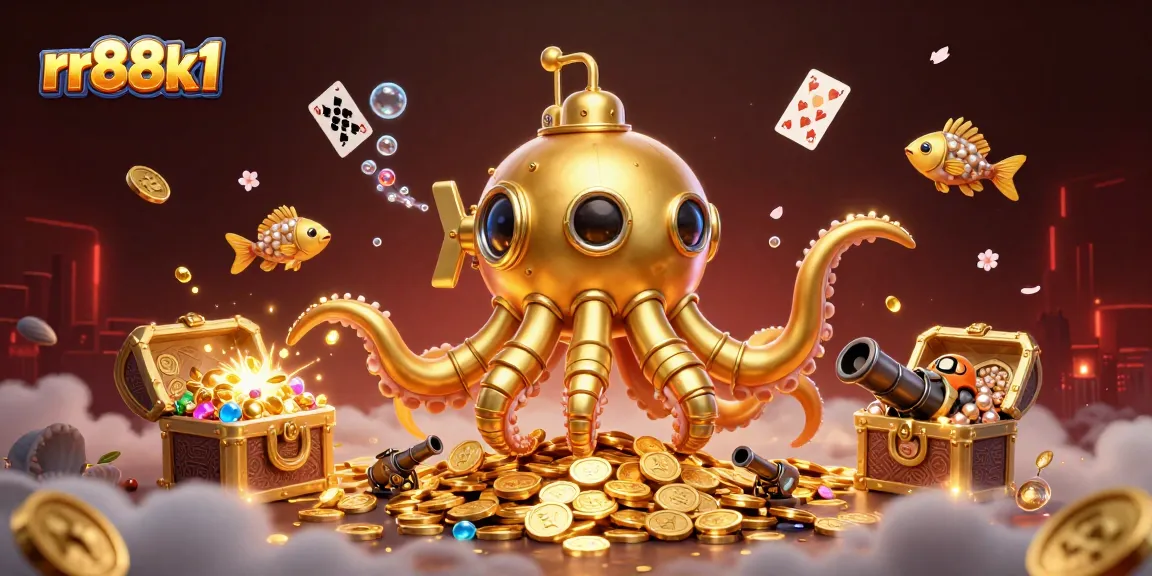 Engage in thrilling casino gameplay with rr88k1's dynamic golden kraken submarine pirates.