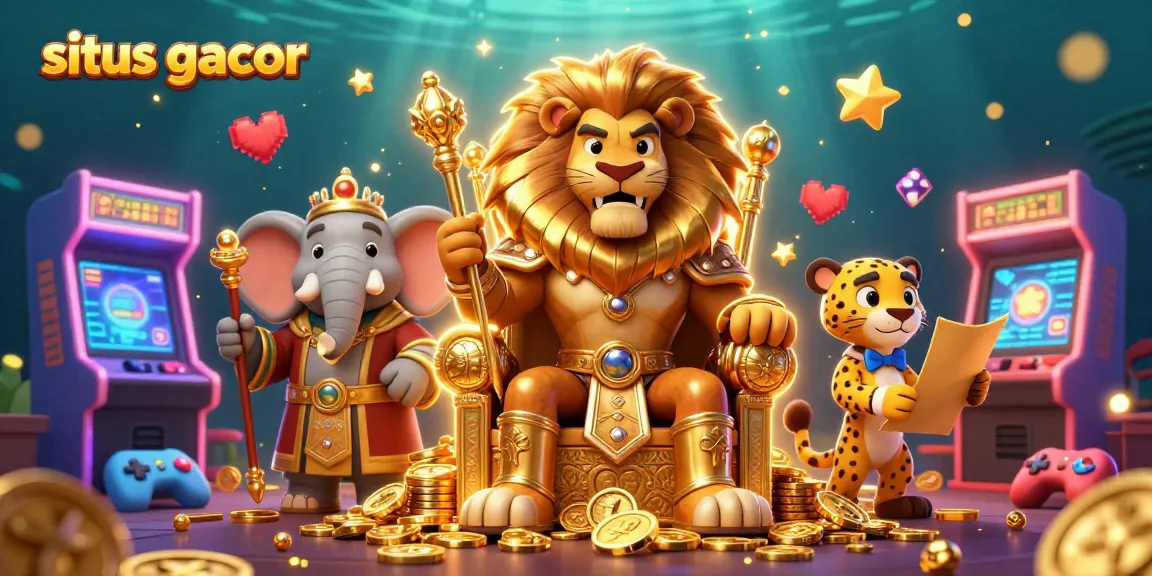 Menangkan permainan kasino dengan situs gacor yang menampilkan singa raja, gajah penasihat, dan cheetah pembawa pesan.