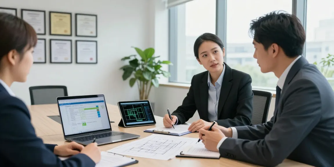 Licensed engineer consulting as an engineering expert witness in Missouri, reviewing blueprints and timelines with a lawyer.