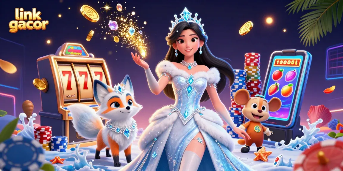 Engage with link gacor through vibrant slot machines and energetic casino elements in a captivating scene.