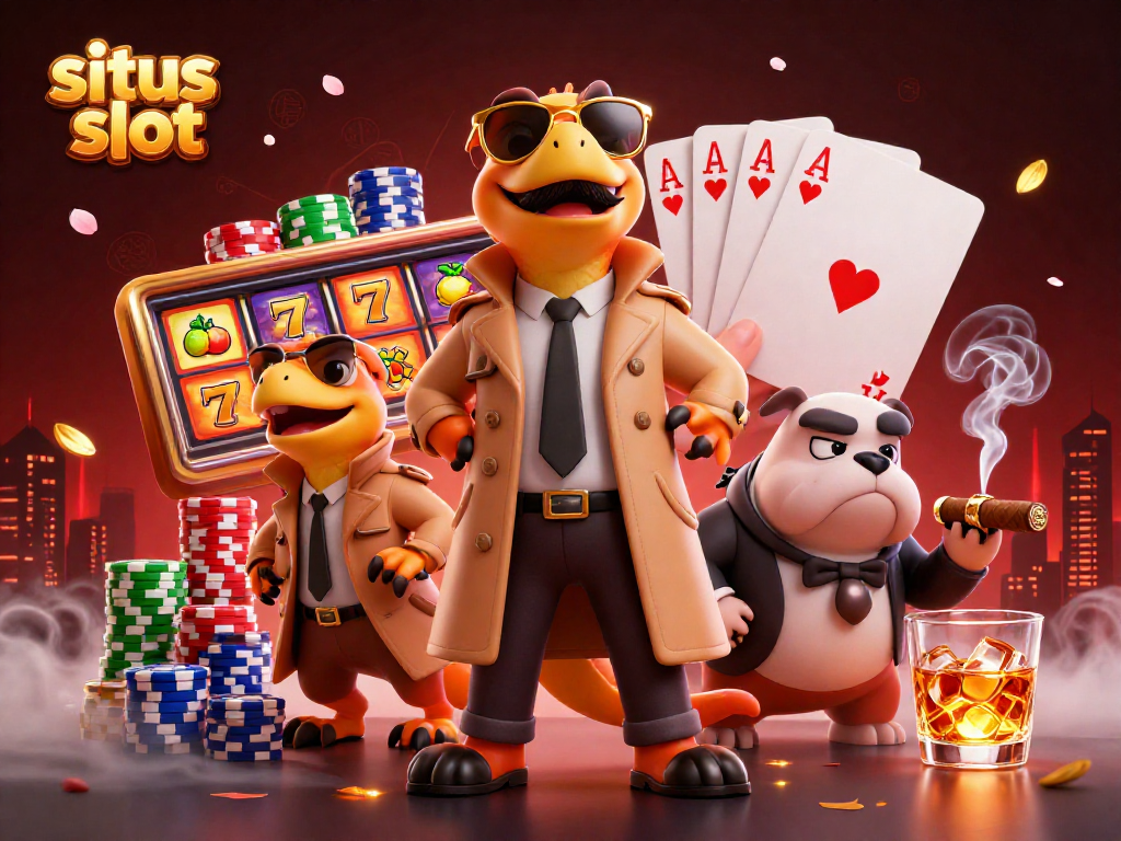 Ruang VIP situs slot dengan tiga raptor berpura-pura dan bulldog pengawal.