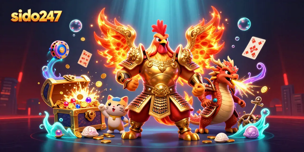 Sido247 gamers enjoy explosive wins at a lively casino-themed battle scene.