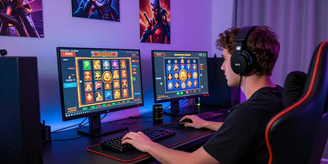 Pengguna diana4d bermain game slot online dengan suasana menarik di kamar modern.