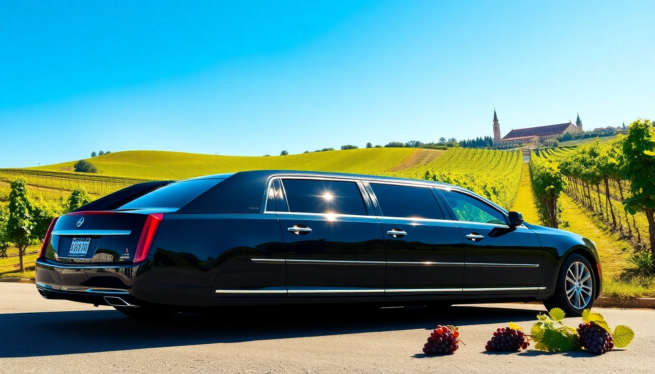 Experience luxury with wine tour limo packages amidst beautiful vineyards and stunning landscapes.