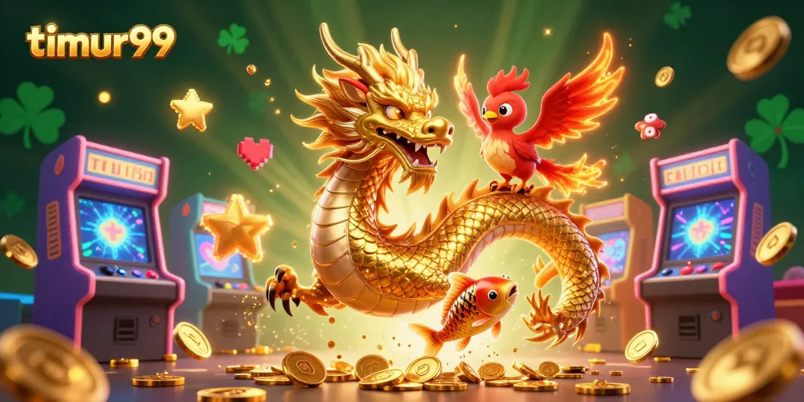 Experience thrilling wins with timur99, featuring dynamic gaming characters amidst glowing casino elements.