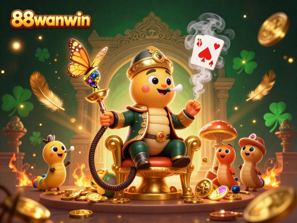 Win big at 88wanwin with a vibrant 3D casino scene featuring unique characters and elements