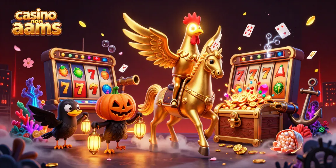 Gioca nei casino non AAMS con una scena vivace che mostra il divertimento dei giochi e vincite incredibili.