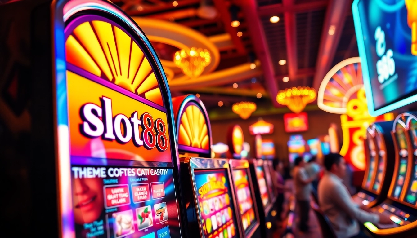 Menangkan hadiah di mesin slot88 yang mencolok di kasino yang meriah.