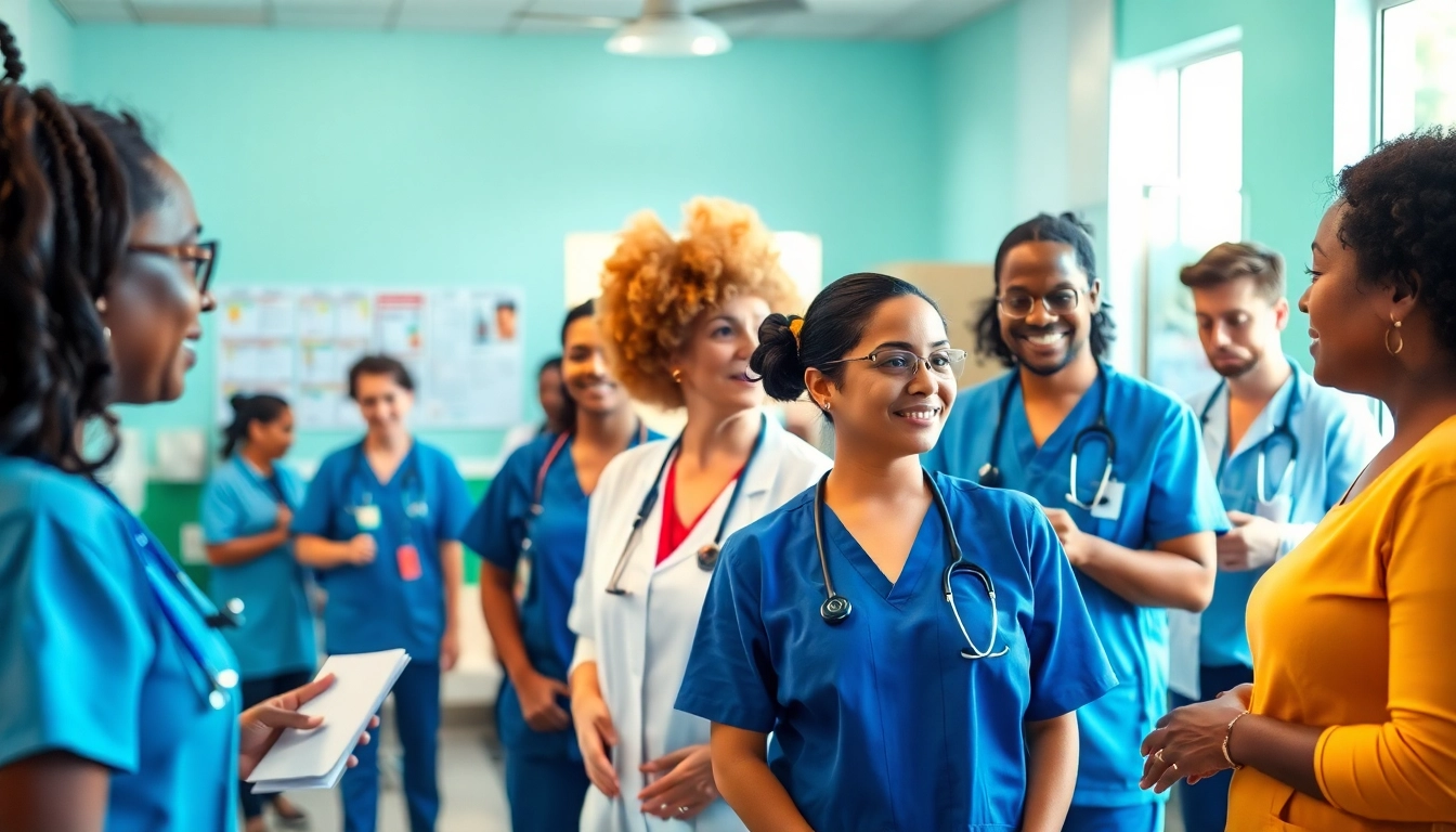 Volunteer healthcare staff assisting patients, showcasing the essence of healthcare volunteering in action.