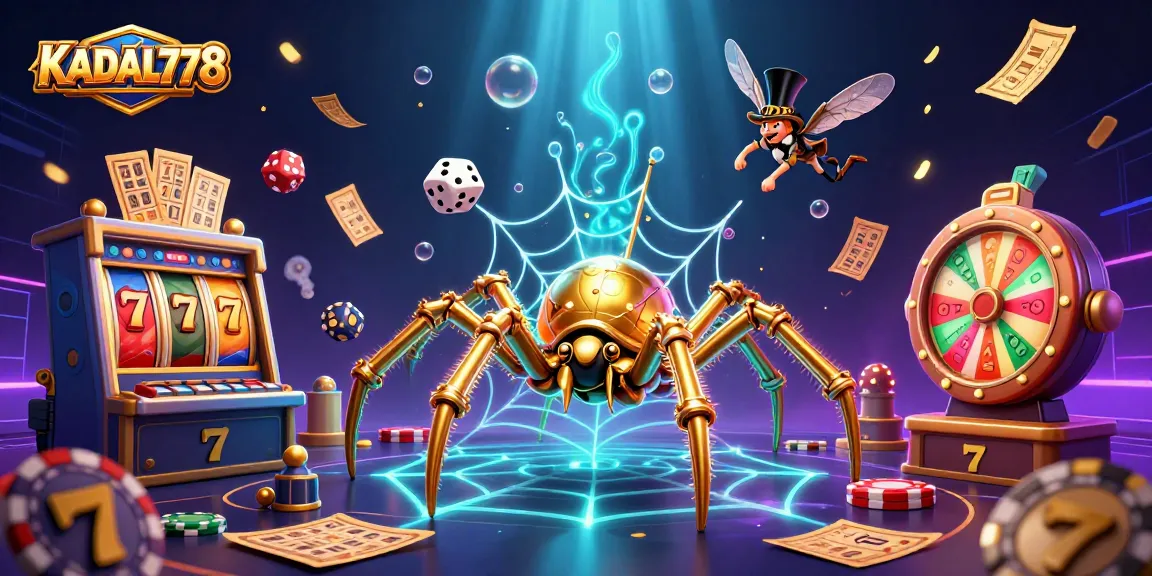 KADAL778 captivates players with a vibrant steampunk-themed casino illustration showcasing exciting gaming elements and an engaging atmosphere.