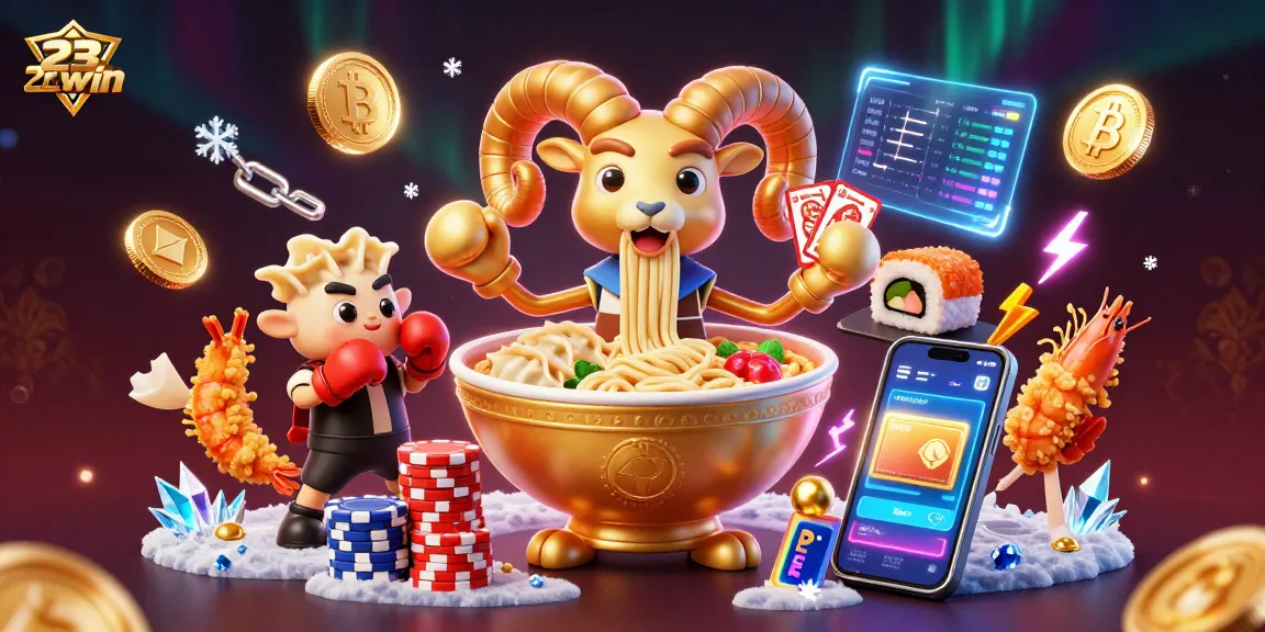 Join the fun at 23win with vibrant 3D characters and casino elements celebrating great wins.