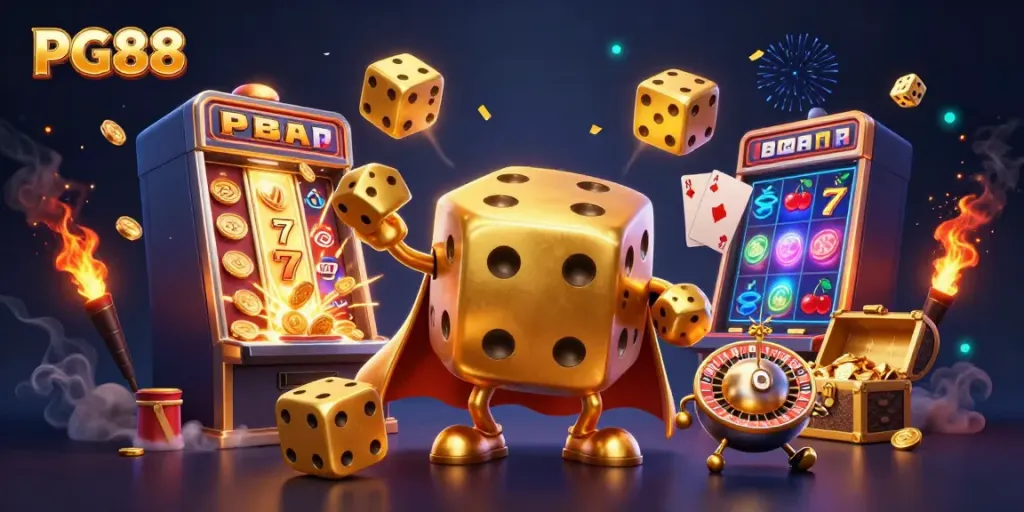 Experience exciting gaming action with PG88's dynamic casino characters and rich elements.