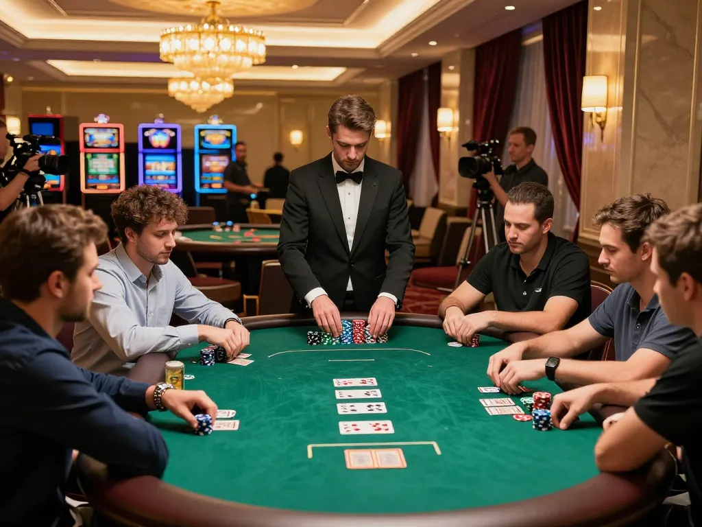 Players strategizing during a high-stakes poker game at 3win casino.