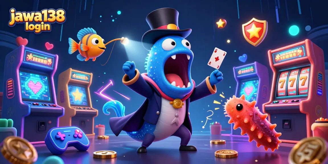 Engage with exciting 3D casino elements in the jawa138 login illustration.