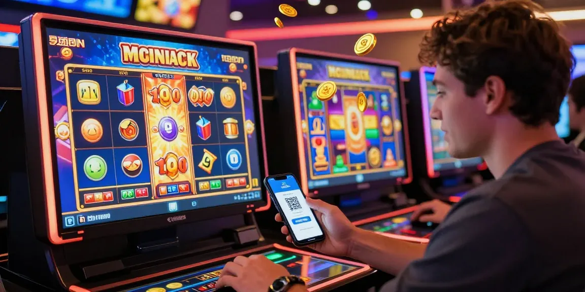 Engaging player at slot depo 1000 online casino with gaming station and QRIS payment.