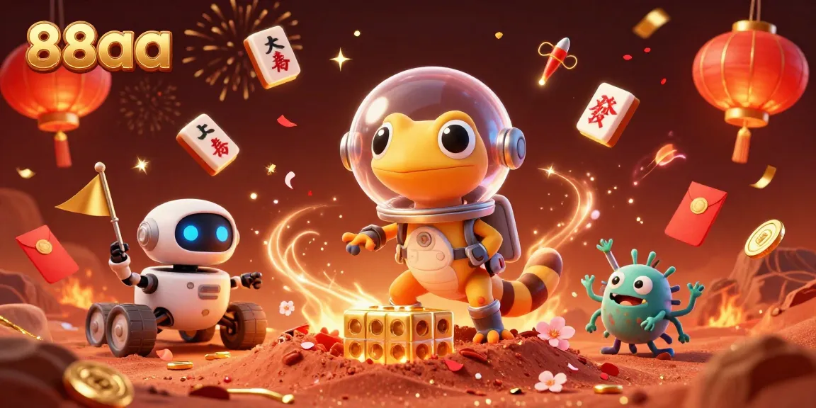 Engage with the immersive world of 88aa as a Martian gecko discovers a golden casino.