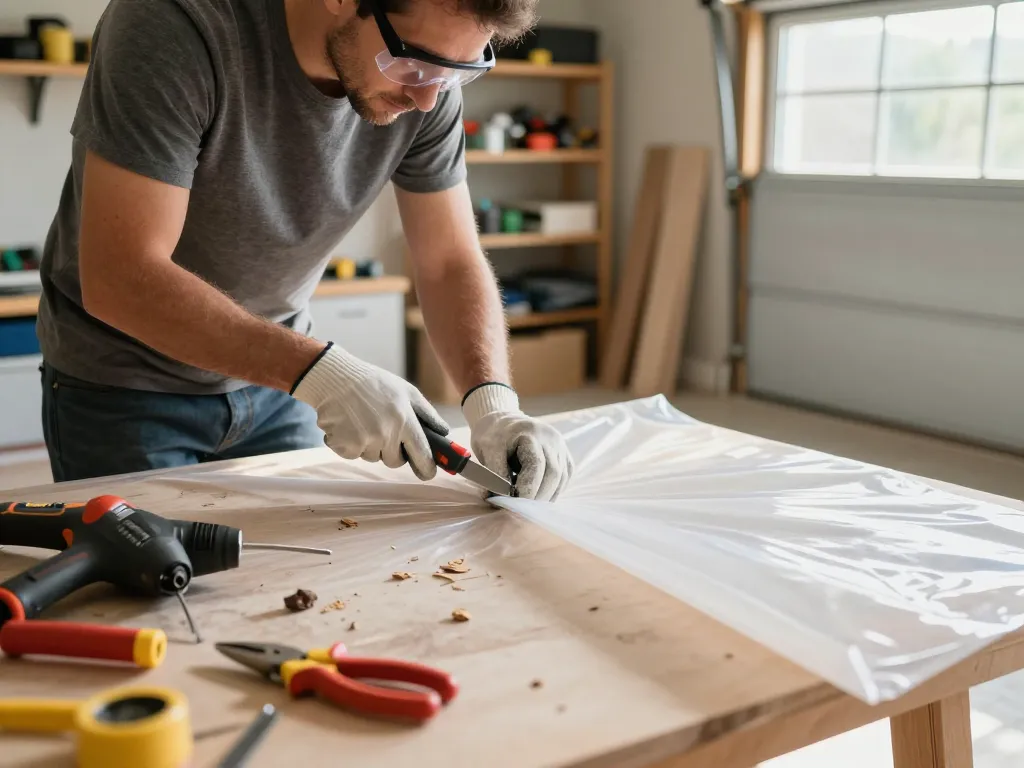 Learn cách gỡ lớp ép plastic tại nhà efficiently with a homeowner using tools in a DIY project.