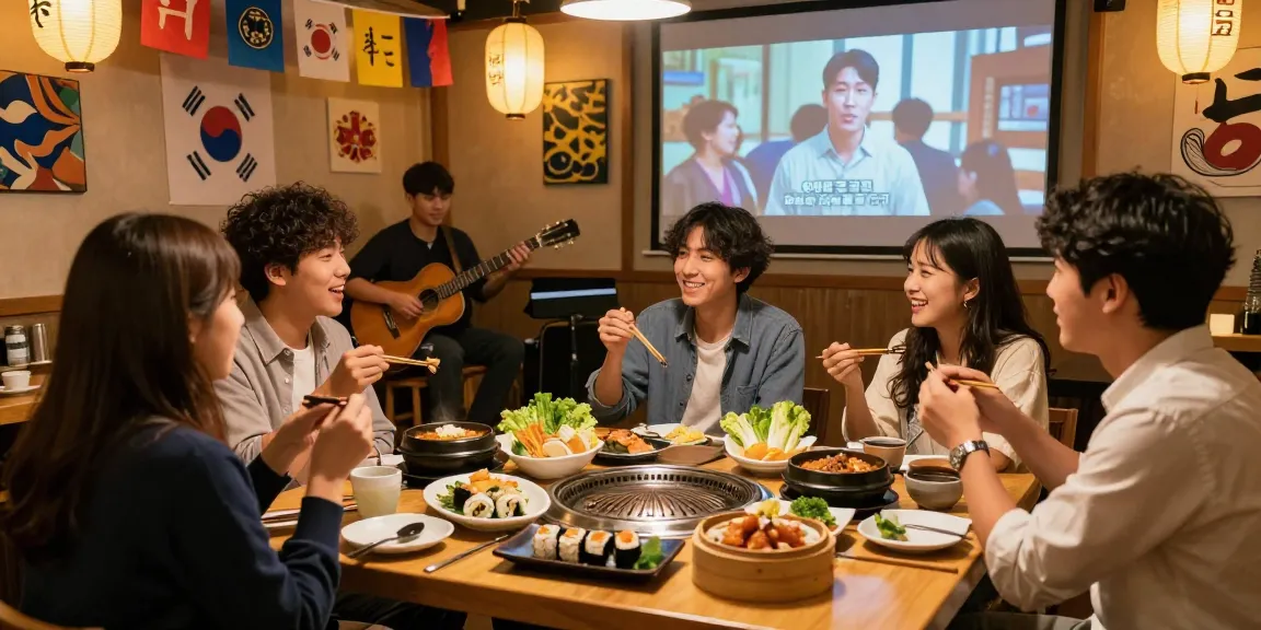 Experience vibrant culture at https://hanadultalk.com with diverse individuals enjoying Asian cuisine and entertainment.