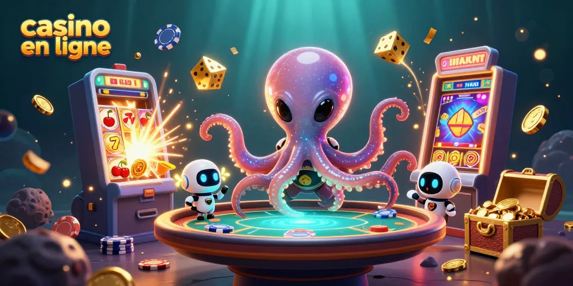 Jouez au casino en ligne avec des extraterrestres et un robot dans un monde de jeux éblouissants.