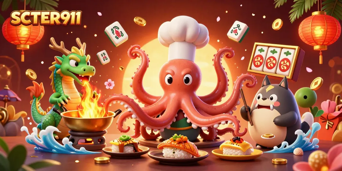 Engage in exciting casino adventures with SCATTER911 featuring 3D animated chefs, dragons, and slot machines.