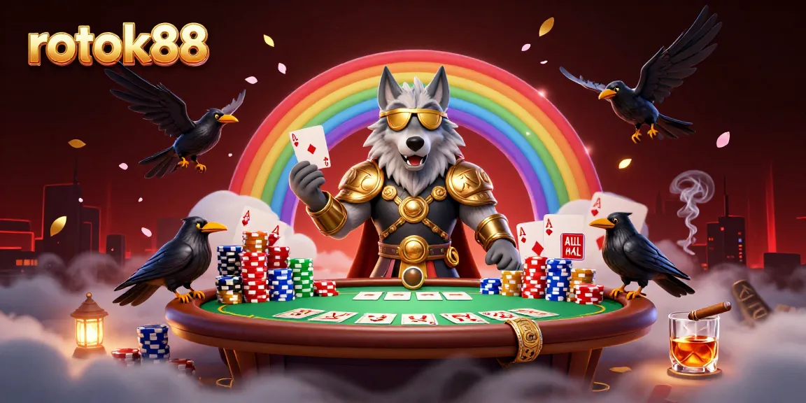 Engage in winning strategies with rokok88's vibrant 3D illustration of Norse mythology and poker