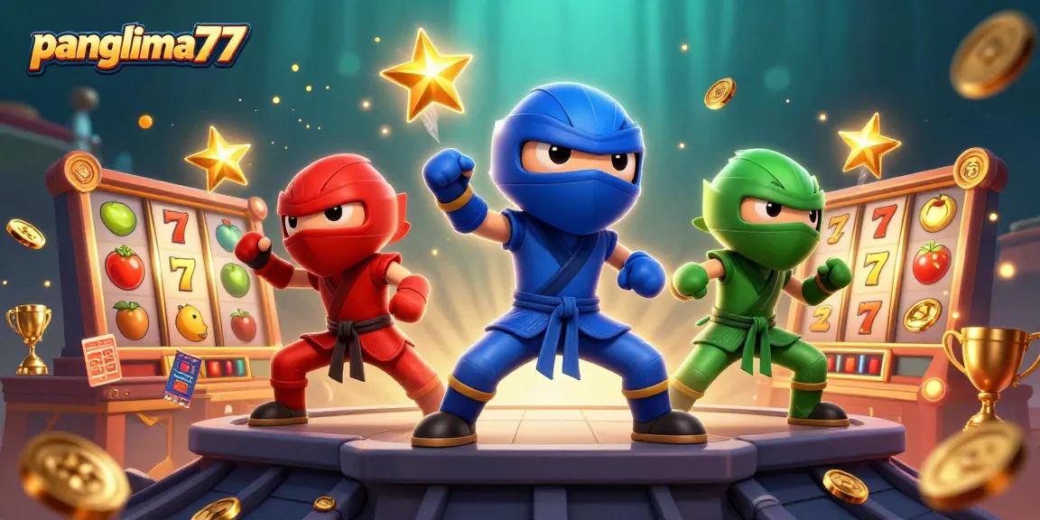 Panglima77 showcases a vibrant, action-packed scene with chameleons and slots, perfect for online casino enthusiasts.