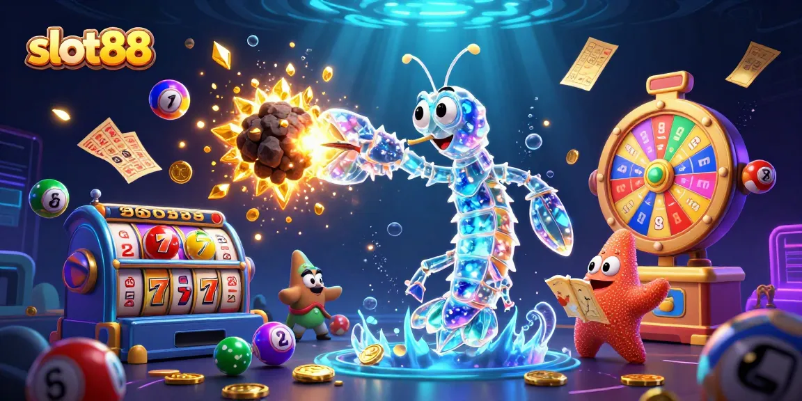 Menangkan jackpot dengan slot88 dalam ilustrasi berwarna cerah dan dinamis.