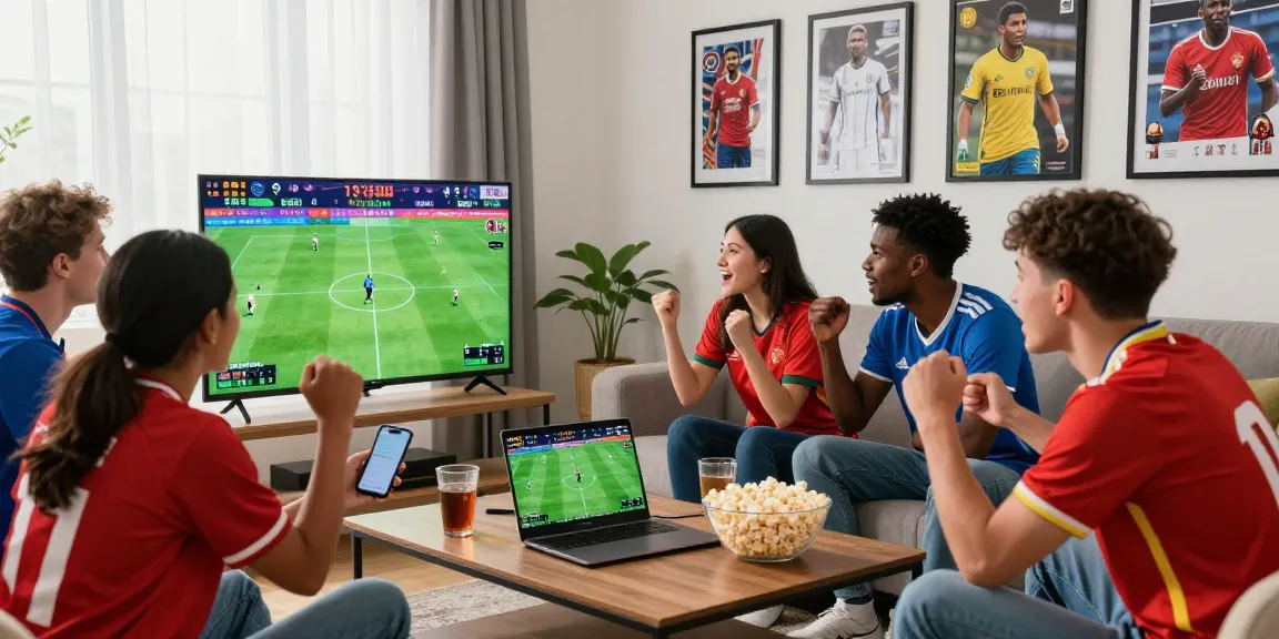 Friends enjoying soccer betting insights at home with keobongdahomnay.