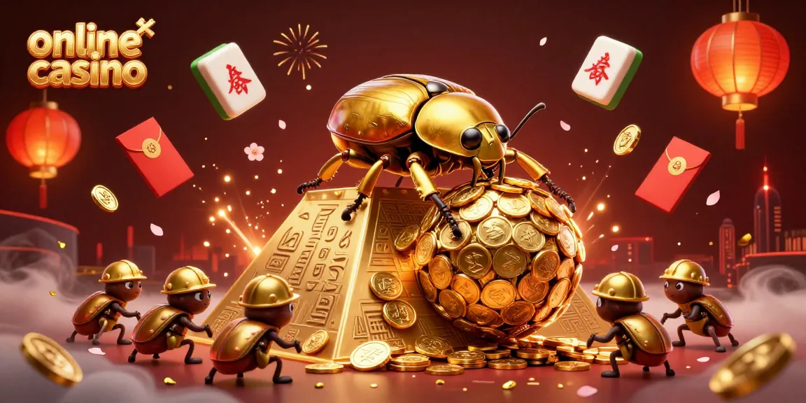 Experience the thrill of an online casino with a golden beetle and dynamic luck elements.