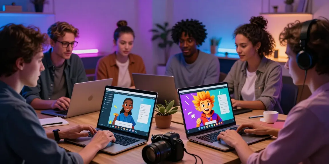 Engaged users exploring nsfw ai chat on colorful digital platforms with customized avatars.