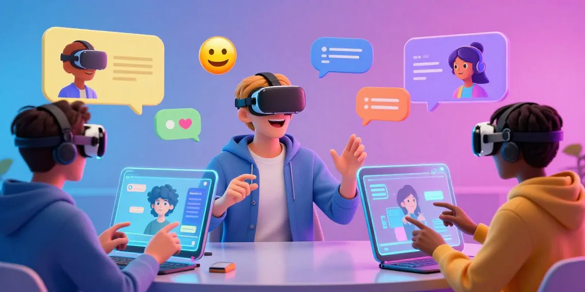 Exciting Crushon AI chat interaction scene with animated characters and futuristic devices