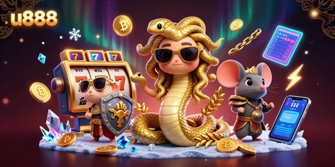 Win exciting prizes with u888 in this vibrant, dynamic casino-themed digital illustration.