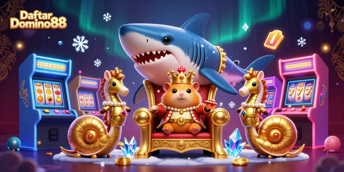 Spin your way to success with Daftar Domino88 showcasing vibrant slot reels and casino elements.