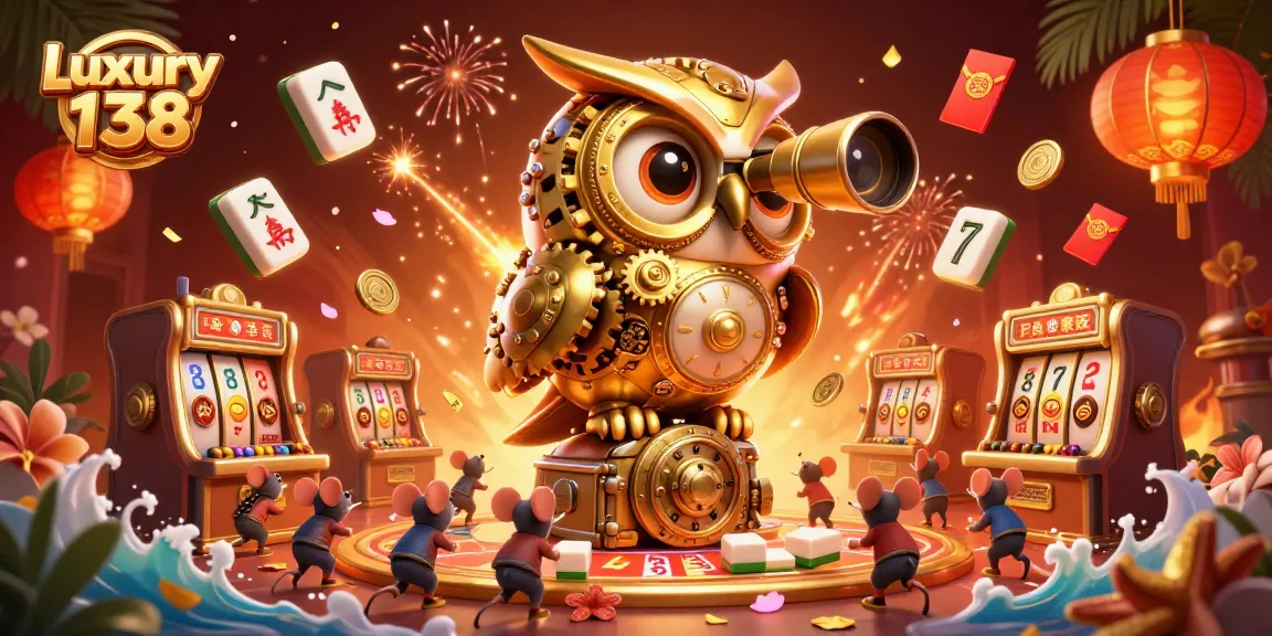 Experience Luxury 138's vibrant casino with dynamic 3D digital art and captivating game elements.